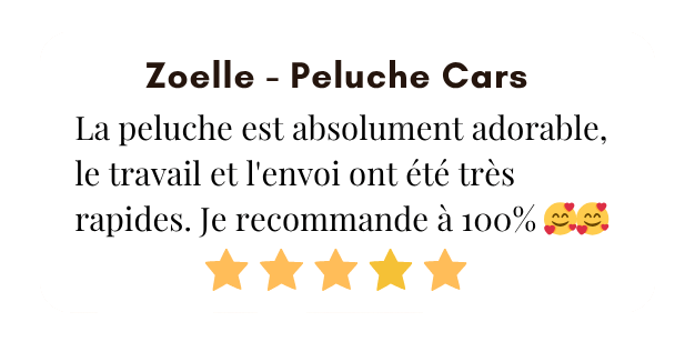Avis Zoelle Peluche Cars au crochet