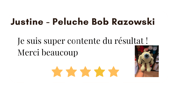 Avis Justine Peluche Bob Razowski au crochet